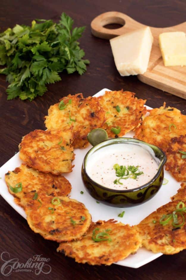 Best Recipes for the Cheese Lover - Cheese Potato Pancakes - Easy Recipe Ideas With Cheese - Homemade Appetizers, Dips, Dinners, Snacks, Pasta Dishes, Healthy Lunches and Soups Made With Your Favorite Cheeses - Ricotta, Cheddar, Swiss, Parmesan, Goat Chevre, Mozzarella and Feta Ideas - Grilled, Healthy, Vegan and Vegetarian #cheeserecipes #recipes #recipeideas #cheese #cheeserecipe 