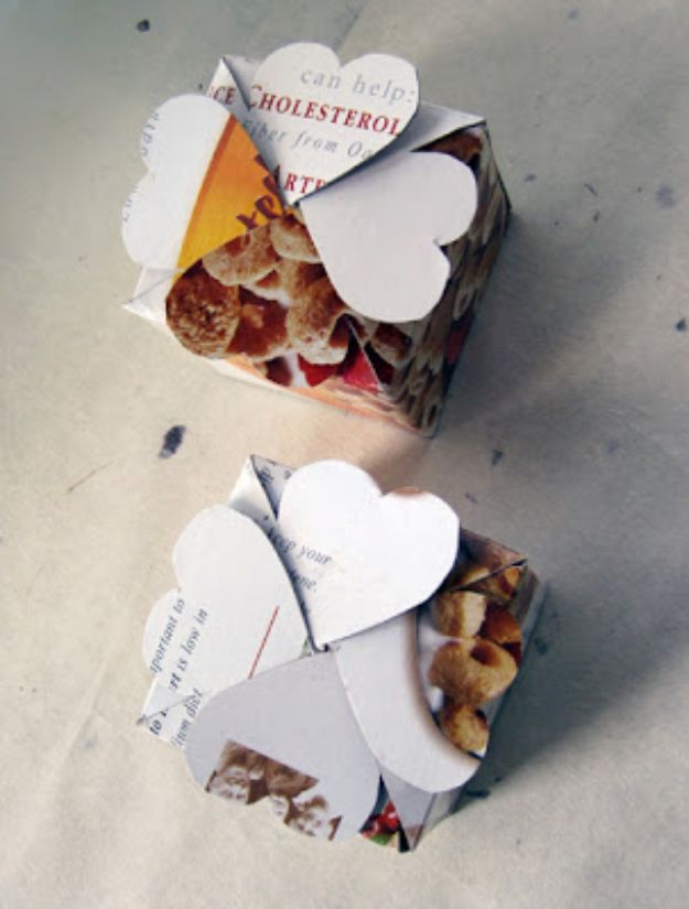 Cool DIY Ideas With Cereal Boxes - Clever Gift Box - Easy Organizing Ideas, Cute Kids Crafts and Creative Ways to Make Things Out of A Cereal Box - Cheap Gifts, DIY School Supplies and Storage Ideas http://diyjoy.com/diy-ideas-cereal-boxes