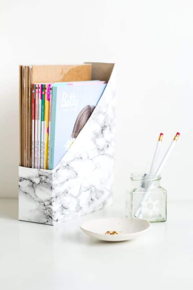 Cool DIY Ideas With Cereal Boxes - Desk Magazine Holder - Easy Organizing Ideas, Cute Kids Crafts and Creative Ways to Make Things Out of A Cereal Box - Cheap Gifts, DIY School Supplies and Storage Ideas http://diyjoy.com/diy-ideas-cereal-boxes