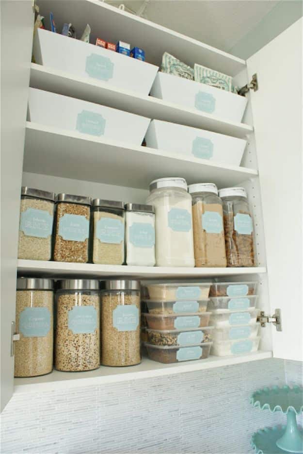 Dollar Store Organizing Ideas - Dollar Store Pantry Makeover - Easy Organization Projects from Dollar Tree and Dollar Stores - Quick Closet Makeovers, Pantry Storage, Shoe Box Projects, Tension Rods, Car and Household Cleaning - Hacks and Tips for Organizing on a Budget - Cheap Idea for Reducing Clutter around the House, in the Kitchen and Bedroom http://diyjoy.com/dollar-store-organizing-ideas