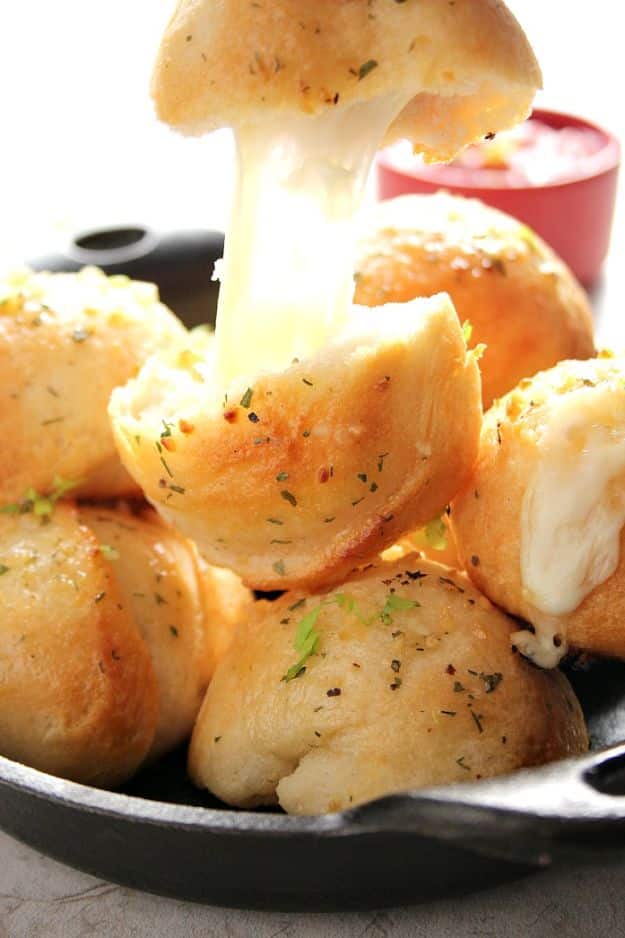 Best Recipes for the Cheese Lover - Easy Garlic Cheese Bombs - Easy Recipe Ideas With Cheese - Homemade Appetizers, Dips, Dinners, Snacks, Pasta Dishes, Healthy Lunches and Soups Made With Your Favorite Cheeses - Ricotta, Cheddar, Swiss, Parmesan, Goat Chevre, Mozzarella and Feta Ideas - Grilled, Healthy, Vegan and Vegetarian #cheeserecipes #recipes #recipeideas #cheese #cheeserecipe 