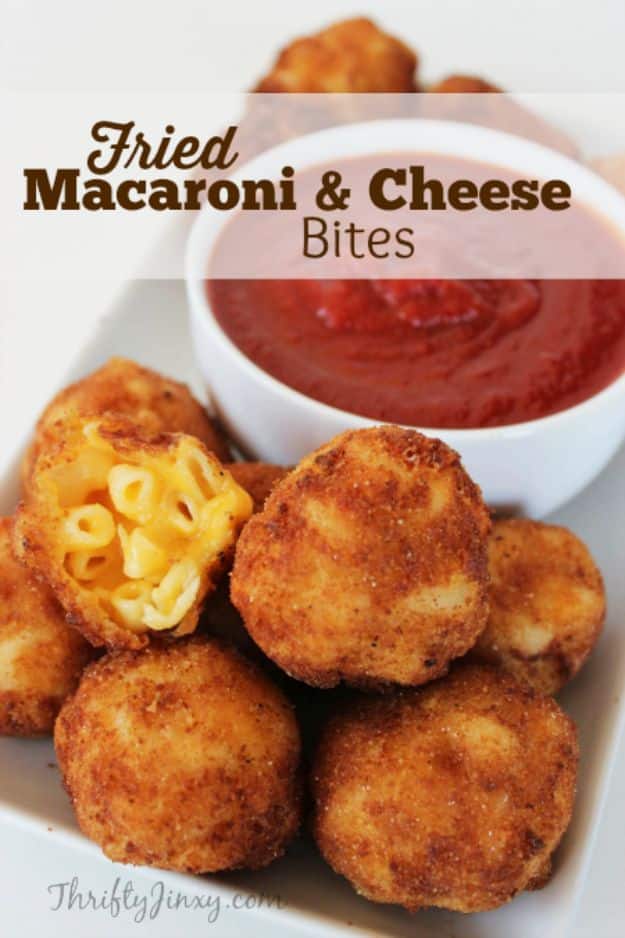 Best Recipes for the Cheese Lover - Fried Macaroni and Cheese Bites - Easy Recipe Ideas With Cheese - Homemade Appetizers, Dips, Dinners, Snacks, Pasta Dishes, Healthy Lunches and Soups Made With Your Favorite Cheeses - Ricotta, Cheddar, Swiss, Parmesan, Goat Chevre, Mozzarella and Feta Ideas - Grilled, Healthy, Vegan and Vegetarian #cheeserecipes #recipes #recipeideas #cheese #cheeserecipe 
