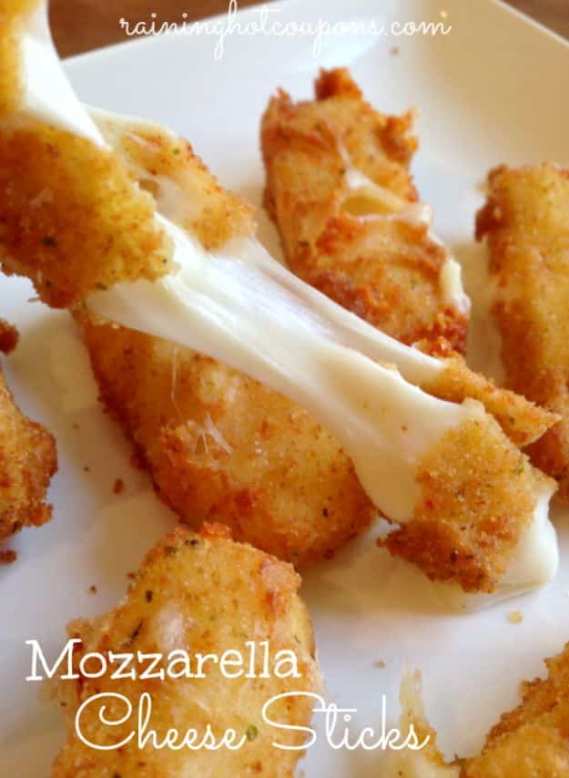 Best Recipes for the Cheese Lover - Homemade Mozzarella Cheese Sticks - Easy Recipe Ideas With Cheese - Homemade Appetizers, Dips, Dinners, Snacks, Pasta Dishes, Healthy Lunches and Soups Made With Your Favorite Cheeses - Ricotta, Cheddar, Swiss, Parmesan, Goat Chevre, Mozzarella and Feta Ideas - Grilled, Healthy, Vegan and Vegetarian #cheeserecipes #recipes #recipeideas #cheese #cheeserecipe 