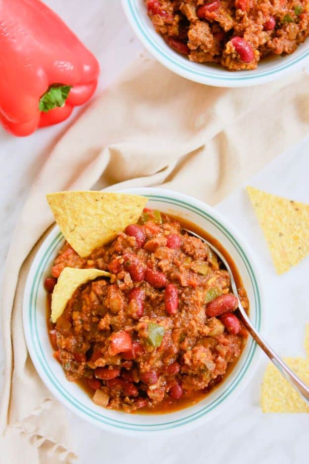 Best Recipes With Ground Beef - Instant Pot Chili - Easy Dinners and Ground Beef Recipe Ideas - Quick Lunch Salads, Casseroles, Tacos, One Skillet Meals - Healthy Crockpot Foods With Hamburger Meat - Mexican Casserole, Instant Pot Carne Molida, Low Carb and Keto Diet - Rice, Pasta, Potatoes and Crescent Rolls 