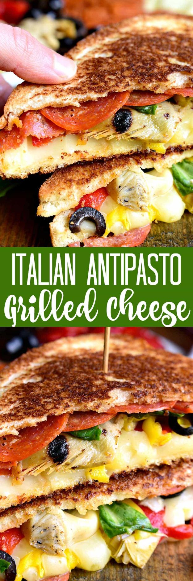 Best Recipes for the Cheese Lover - Italian Antipasto Grilled Cheese - Easy Recipe Ideas With Cheese - Homemade Appetizers, Dips, Dinners, Snacks, Pasta Dishes, Healthy Lunches and Soups Made With Your Favorite Cheeses - Ricotta, Cheddar, Swiss, Parmesan, Goat Chevre, Mozzarella and Feta Ideas - Grilled, Healthy, Vegan and Vegetarian #cheeserecipes #recipes #recipeideas #cheese #cheeserecipe 
