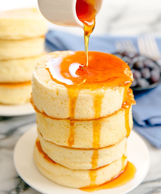Best Pancake Recipes - Japanese Souffle Pancakes - Homemade Pancakes With Banana, Berries, Fruit and Maple Syrup - How To Make Pancake Mix at Home - Gluten Free, Low Fat and Healthy Recipes - Breakfast and Brunch Recipe Ideas - Silver Dollar, Buttermilk, Make Ahead and Quick Versions With Strawberries and Blueberries #pancakes #pancakerecipes #recipeideas #breakfast #breakfastrecipes http://diyjoy.com/pancake-recipes