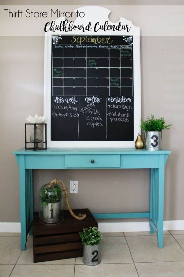 DIY Calendars - Mirror Calendar - Homemade Calender Ideas That Make Great Cheap Gifts for Christmas - Desk, Wall and Glass Dry Erase Organizing Calendar Projects With Step by Step Tutorials - Paint, Stamp, Magnetic, Family Planner and Organizer #diycalendar #diyideas #crafts #calendars #organizing #diygifts #calendars #diyideas