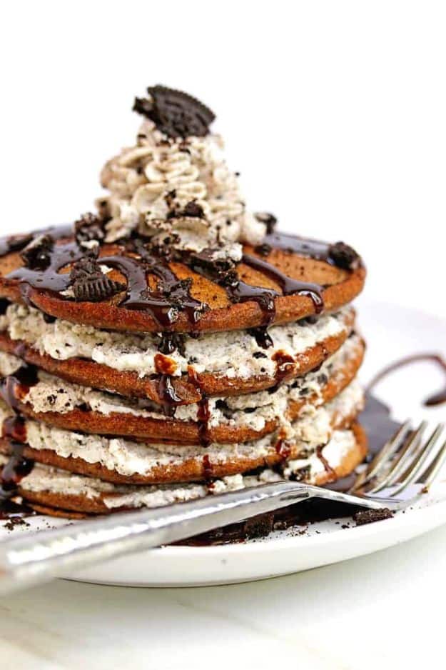 Best Pancake Recipes - Oreo Pancakes - Homemade Pancakes With Banana, Berries, Fruit and Maple Syrup - How To Make Pancake Mix at Home - Gluten Free, Low Fat and Healthy Recipes - Breakfast and Brunch Recipe Ideas - Silver Dollar, Buttermilk, Make Ahead and Quick Versions With Strawberries and Blueberries #pancakes #pancakerecipes #recipeideas #breakfast #breakfastrecipes http://diyjoy.com/pancake-recipes