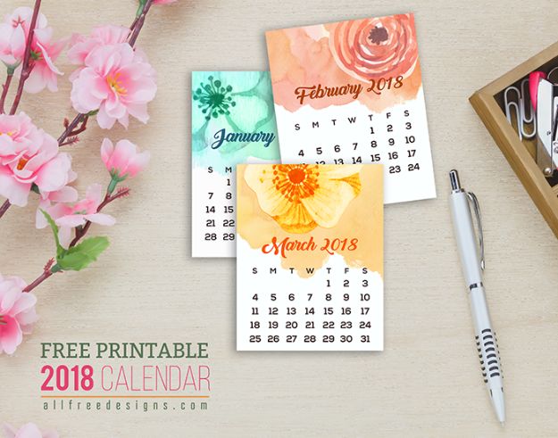DIY Calendars - Printable Mini Calendars - Homemade Calender Ideas That Make Great Cheap Gifts for Christmas - Desk, Wall and Glass Dry Erase Organizing Calendar Projects With Step by Step Tutorials - Paint, Stamp, Magnetic, Family Planner and Organizer #diycalendar #diyideas #crafts #calendars #organizing #diygifts #calendars #diyideas