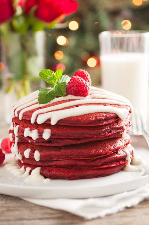 Best Pancake Recipes - Red Velvet Pancakes with Cream Cheese Glaze - Homemade Pancakes With Banana, Berries, Fruit and Maple Syrup - How To Make Pancake Mix at Home - Gluten Free, Low Fat and Healthy Recipes - Breakfast and Brunch Recipe Ideas - Silver Dollar, Buttermilk, Make Ahead and Quick Versions With Strawberries and Blueberries #pancakes #pancakerecipes #recipeideas #breakfast #breakfastrecipes http://diyjoy.com/pancake-recipes