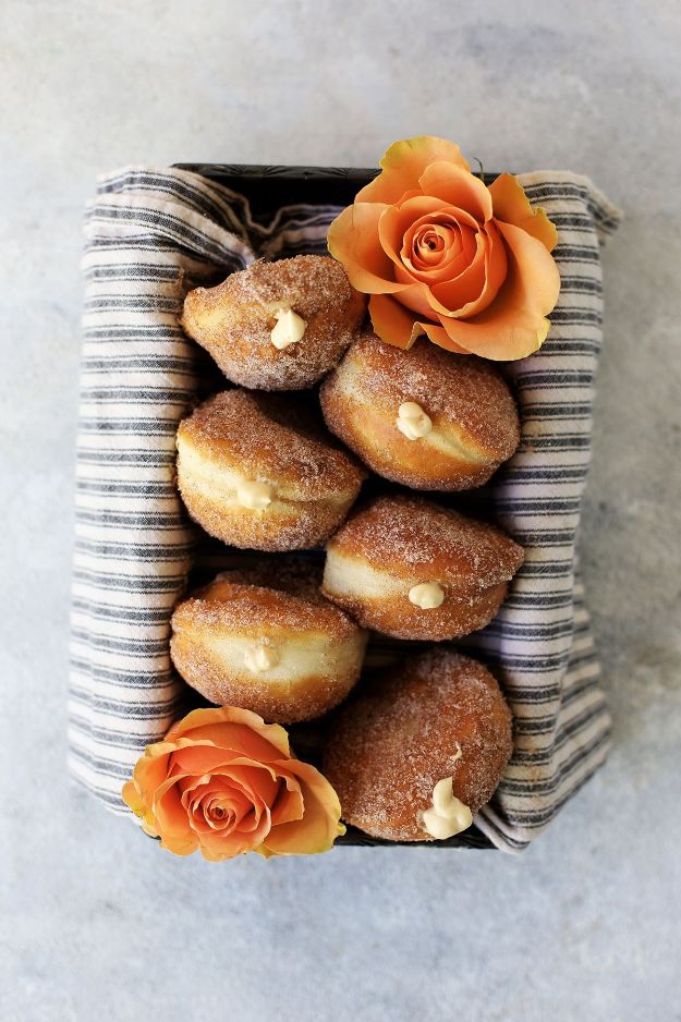 Best Recipes for the Cheese Lover - Salted Caramel Cream Cheese Filled Cinnamon And Sugar Donuts - Easy Recipe Ideas With Cheese - Homemade Appetizers, Dips, Dinners, Snacks, Pasta Dishes, Healthy Lunches and Soups Made With Your Favorite Cheeses - Ricotta, Cheddar, Swiss, Parmesan, Goat Chevre, Mozzarella and Feta Ideas - Grilled, Healthy, Vegan and Vegetarian #cheeserecipes #recipes #recipeideas #cheese #cheeserecipe 