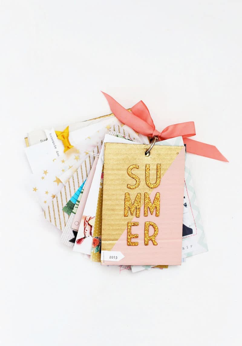 DIY Photo Albums - Summer Mini Album - Easy DIY Christmas Gifts for Grandparents, Friends, Him or Her, Mom and Dad - Creative Ideas for Making Wall Art and Home Decor With Photos
