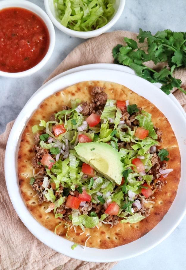Best Recipes With Ground Beef - Taco Pita Pizza - Easy Dinners and Ground Beef Recipe Ideas - Quick Lunch Salads, Casseroles, Tacos, One Skillet Meals - Healthy Crockpot Foods With Hamburger Meat - Mexican Casserole, Instant Pot Carne Molida, Low Carb and Keto Diet - Rice, Pasta, Potatoes and Crescent Rolls 