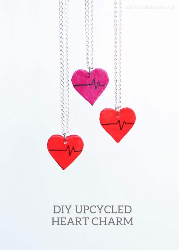 Cool DIY Ideas With Cereal Boxes - Upcycled Heart Charms - Easy Organizing Ideas, Cute Kids Crafts and Creative Ways to Make Things Out of A Cereal Box - Cheap Gifts, DIY School Supplies and Storage Ideas http://diyjoy.com/diy-ideas-cereal-boxes