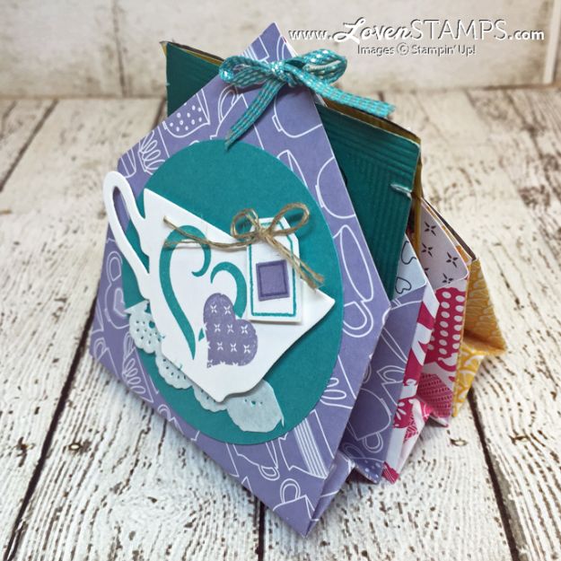 Paper Crafts DIY - 6 Pocket Treats & Tea Bag Holder - Papercraft Tutorials and Easy Projects for Make for Decoration and Gift IDeas - Origami, Paper Flowers, Heart Decoration, Scrapbook Notions, Wall Art, Christmas Cards, Step by Step Tutorials for Crafts Made From Papers #crafts