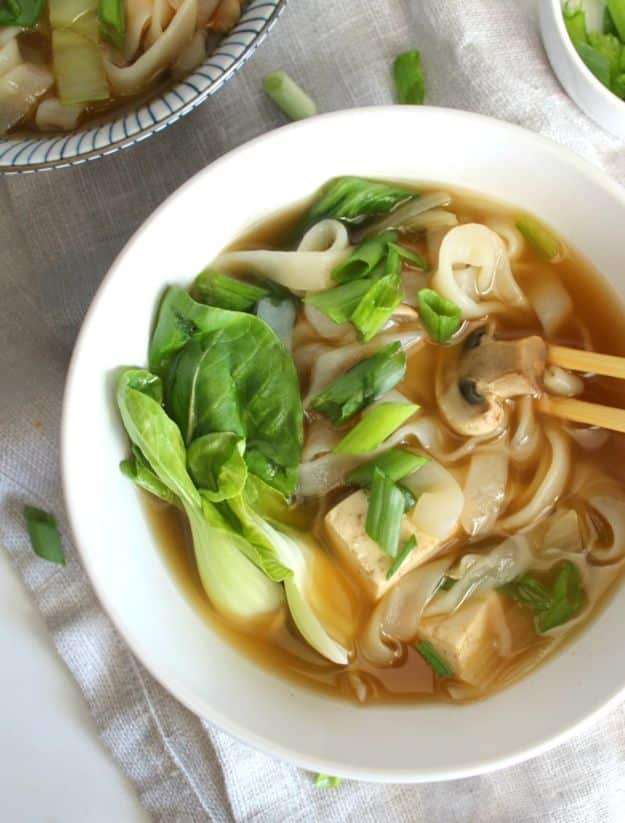 Soup Recipes - Asian Vegetable Noodle Soup - Healthy Soups and Recipe Ideas - Easy Slow Cooker Dishes, Soup Recipe for Chicken, Sausage, With Ground Beef, Potato, Vegetarian, Mexican and Asian Varieties - Creamy Soups for Winter and Fall - Low Carb and Keto Meals - Quick Bean Soup and Copycat Recipes #soup #recipes 