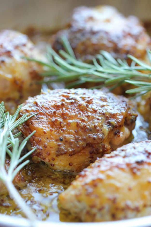 Easy Healthy Chicken Recipes - Baked Honey Mustard Chicken - Lunch and Dinner Ideas, Party Foods and Casseroles, Idea for the Grill and Salads- Chicken Breast, Baked, Roastedf and Grilled Chicken #recipes #healthy #chicken