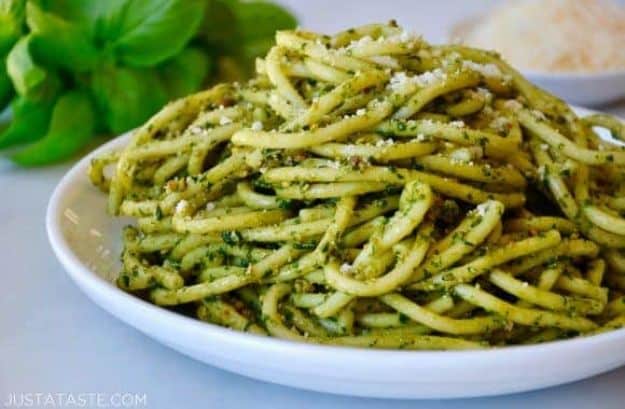 Best Pasta Recipes - Best Basil Pesto Pasta - Easy Pasta Recipe Ideas for Dinner, Lunch and Party Foods - Healthy and Easy Pastas With Shrimp, Beef, Chicken, Sausage, Tomato and Vegetarian - Creamy Alfredo, Marinara Red Sauce - Homemade Sauces and One Pot Meals for Quick Prep - Penne, Fettucini, Spaghetti, Ziti and Angel Hair #pasta #recipes #italian