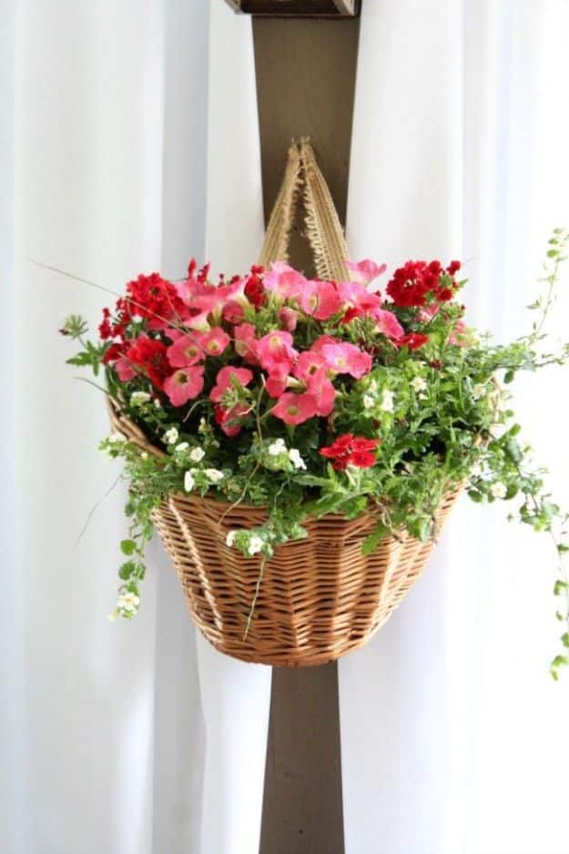 Thrift Store DIY Makeovers - Bicycle Basket Planter DIY - Decor and Furniture With Upcycling Projects and Tutorials - Room Decor Ideas on A Budget - Crafts and Decor to Make and Sell - Before and After Photos - Farmhouse, Outdoor, Bedroom, Kitchen, Living Room and Dining Room Furniture http://diyjoy.com/thrift-store-makeovers