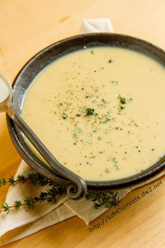 Soup Recipes - Caramelized Onion Roasted Garlic Bisque - Healthy Soups and Recipe Ideas - Easy Slow Cooker Dishes, Soup Recipe for Chicken, Sausage, With Ground Beef, Potato, Vegetarian, Mexican and Asian Varieties - Creamy Soups for Winter and Fall - Low Carb and Keto Meals - Quick Bean Soup and Copycat Recipes #soup #recipes 