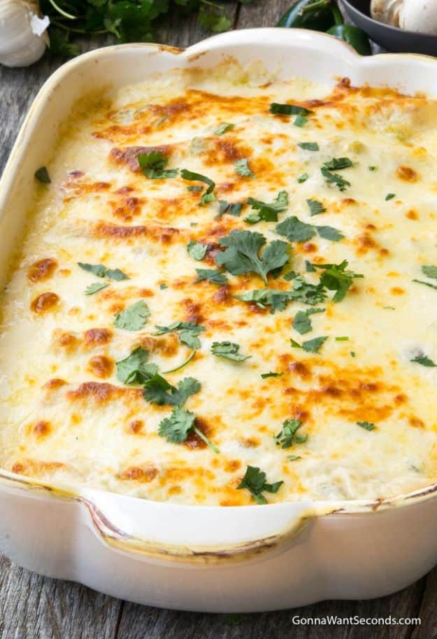Enchiladas - Creamy Shrimp Enchiladas - Best Easy Enchilada Recipes and Enchilada Casserole With Chicken, Beef, Cheese, Shrimp, Turkey and Vegetarian - Healthy Salsa for Green Verdes, Sour Cream Enchiladas Mexicanas, White Sauce, Crockpot Ideas - Dinner, Lunch and Party Food Ideas to Feed A Group or Crowd #enchiladas #mexican #recipes