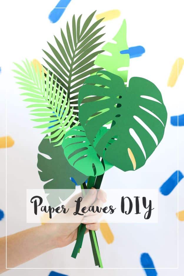 Paper Crafts DIY - DIY Botanical Paper Leaves - Papercraft Tutorials and Easy Projects for Make for Decoration and Gift IDeas - Origami, Paper Flowers, Heart Decoration, Scrapbook Notions, Wall Art, Christmas Cards, Step by Step Tutorials for Crafts Made From Papers #crafts
