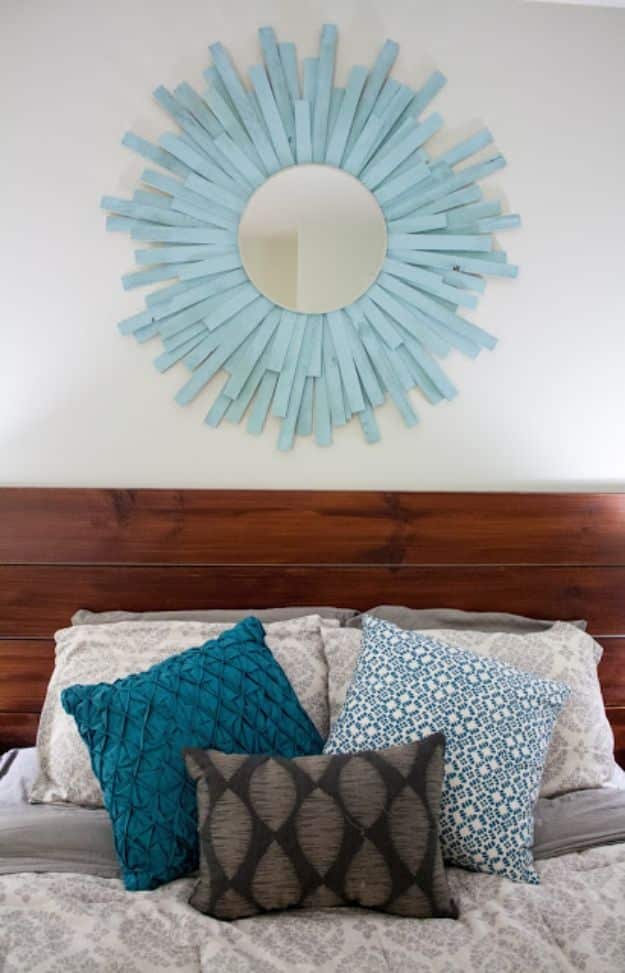 DIY Home Decor On A Budget - DIY Starburst Mirror - Cheap Home Decorations to Make From The Dollar Store and Dollar Tree - Inexpensive Budget Friendly Wall Art, Furniture, Table Accents, Rugs, Pillows, Bedding and Chairs - Candles, Crafts To Make for Your Bedroom, Pretty Signs and Art, Linens, Storage and Organizing Ideas for Apartments #diydecor #decoratingideas #cheaphomedecor