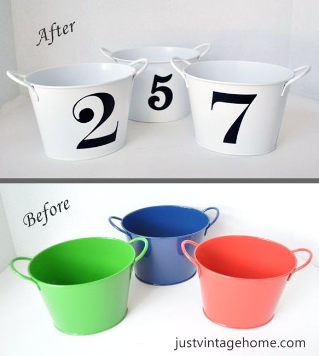 Dollar Tree Crafts - Dollar Tree Buckets to Chic Decor - DIY Ideas and Crafts Projects From Dollar Tree Stores - Easy Organizing Project Tutorials and Home Decorations- Cheap Crafts to Make and Sell #dollarstore #dollartree #dollarstorecrafts #cheapcrafts #crafts #diy #diyideas 