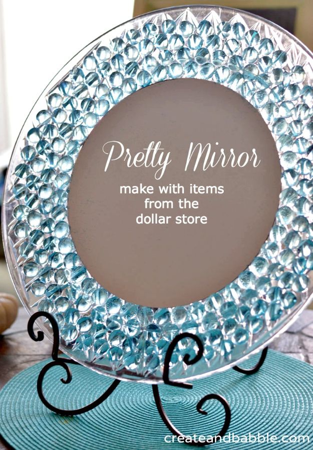 DIY Home Decor On A Budget - Dresser Mirror - Cheap Home Decorations to Make From The Dollar Store and Dollar Tree - Inexpensive Budget Friendly Wall Art, Furniture, Table Accents, Rugs, Pillows, Bedding and Chairs - Candles, Crafts To Make for Your Bedroom, Pretty Signs and Art, Linens, Storage and Organizing Ideas for Apartments #diydecor #decoratingideas #cheaphomedecor