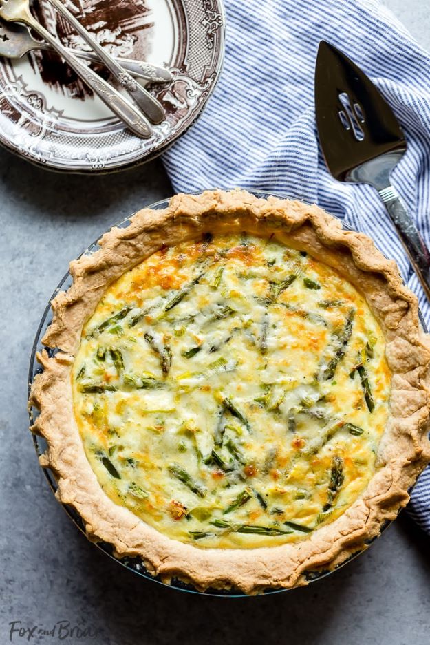 Asparagus Recipes - Easy Crab, Asparagus and Leek Quiche - DIY Asparagus Recipe Ideas for Homemade Soups, Sides and Salads - Easy Tutorials for Roasted, Sauteed, Steamed, Baked, Grilled and Pureed Asparagus - Party Foods, Quick Dinners, Dishes With Cheese, Vegetarian and Vegan Options - Healthy Recipes With Step by Step Instructions 