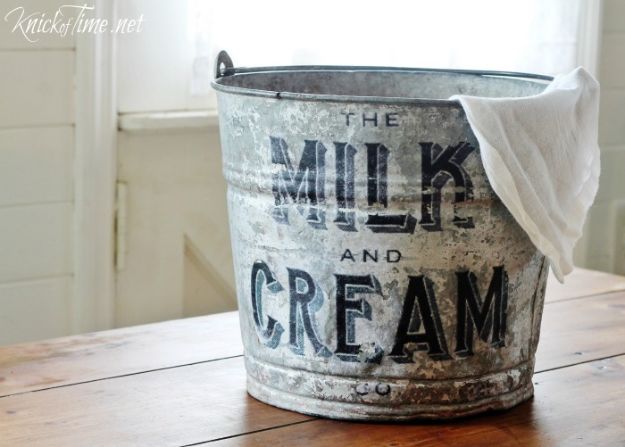 Thrift Store DIY Makeovers - Galvanized Bucket Makeover - Decor and Furniture With Upcycling Projects and Tutorials - Room Decor Ideas on A Budget - Crafts and Decor to Make and Sell - Before and After Photos - Farmhouse, Outdoor, Bedroom, Kitchen, Living Room and Dining Room Furniture http://diyjoy.com/thrift-store-makeovers