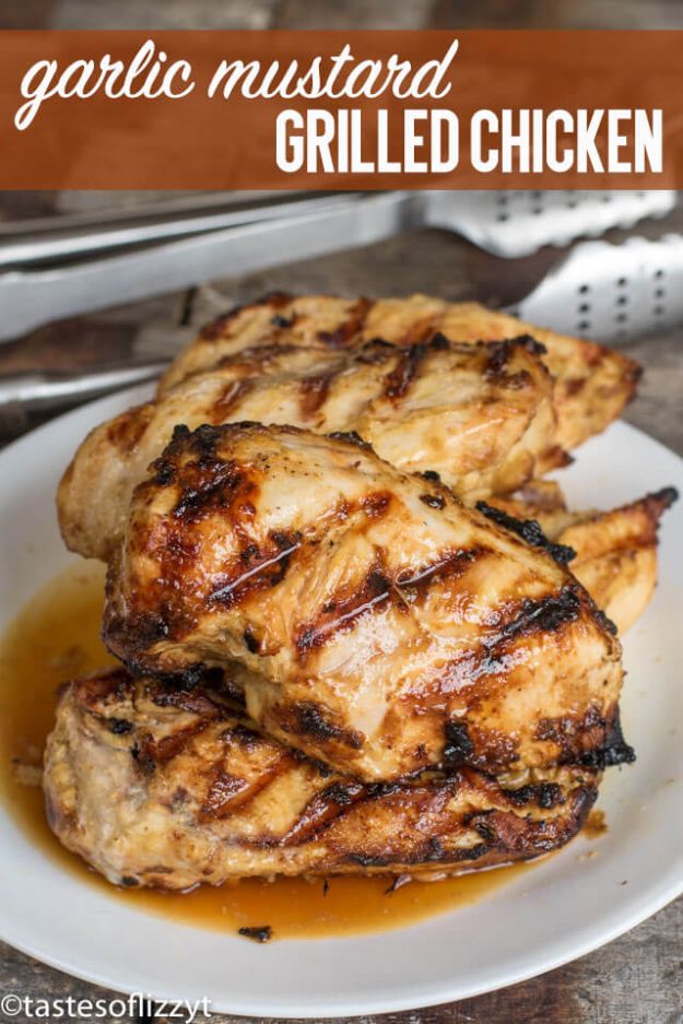 Easy Healthy Chicken Recipes - Garlic Mustard Chicken - Lunch and Dinner Ideas, Party Foods and Casseroles, Idea for the Grill and Salads- Chicken Breast, Baked, Roastedf and Grilled Chicken #recipes #healthy #chicken
