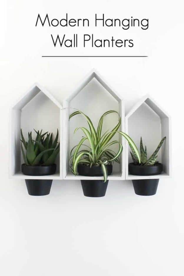 DIY Home Decor On A Budget - Hanging Wall Planters - Cheap Home Decorations to Make From The Dollar Store and Dollar Tree - Inexpensive Budget Friendly Wall Art, Furniture, Table Accents, Rugs, Pillows, Bedding and Chairs - Candles, Crafts To Make for Your Bedroom, Pretty Signs and Art, Linens, Storage and Organizing Ideas for Apartments #diydecor #decoratingideas #cheaphomedecor