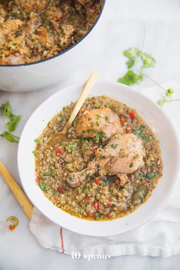 Easy Healthy Chicken Recipes - Healthy Spanish Chicken and Rice Stew - Lunch and Dinner Ideas, Party Foods and Casseroles, Idea for the Grill and Salads- Chicken Breast, Baked, Roastedf and Grilled Chicken #recipes #healthy #chicken
