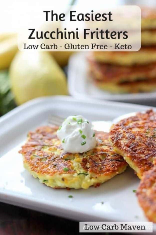 Keto Snacks - Keto Friendly Zucchini Fritters – Keto Friendly - Keto Snack Recipes and Easy Low Carb Foods for the Ketogenic Diet On the Go #keto #ketodiet #ketorecipes