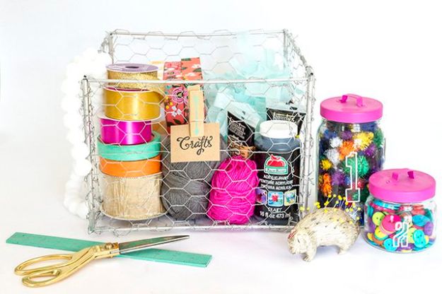 Organizing Ideas for Your Life - Make Wire Baskets - Easy Crafts and Cool Ideas for Getting Organized - Best Ways to Get Organized - Things to Make for Being More Efficient and Productive - DIY Storage, Shelving, Calendars, Planning #organizing