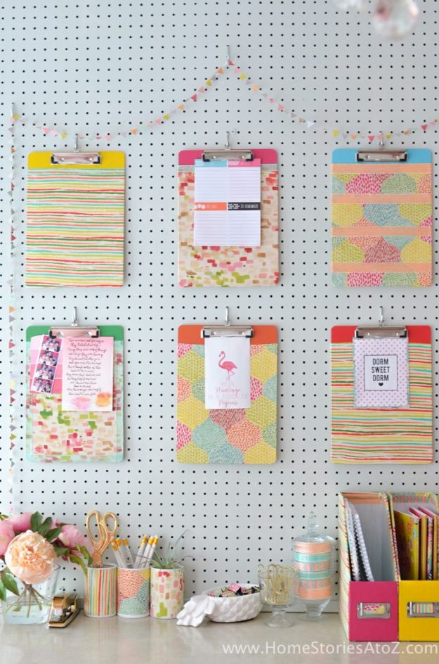 Organizing Ideas for Your Life - Mod Podge Clipboard - Easy Crafts and Cool Ideas for Getting Organized - Best Ways to Get Organized - Things to Make for Being More Efficient and Productive - DIY Storage, Shelving, Calendars, Planning #organizing