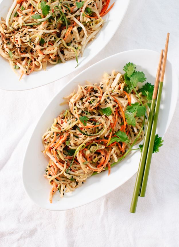 Veggie Noodle Recipes - No Noodle Pad Thai - How to Cook With Veggie Noodles - Healthy Pasta Recipe Ideas - How to Make Veggie Noodles With Carrots and Zucchini - Vegan, Vegetarian , Keto and Low Carb Dishes for Your Diet - Meatballs, Chicken, Cheese, Asian Stir Fry, Salad and Raw Preparations #veggienoodles #recipes #keto #lowcarb #ketorecipes #veggies #healthyrecipes #veganrecipes 
