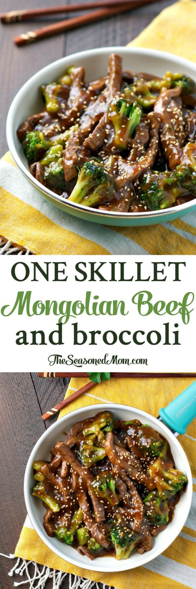  Easy Dinner Recipes - One Skillet Mongolian Beef Broccoli - Quick and Simple Dinner Recipe Ideas for Weeknight and Last Minute Supper - Chicken, Ground Beef, Fish, Pasta, Healthy Salads, Low Fat and Vegetarian Dishes #easyrecipes #dinnerideas #recipes