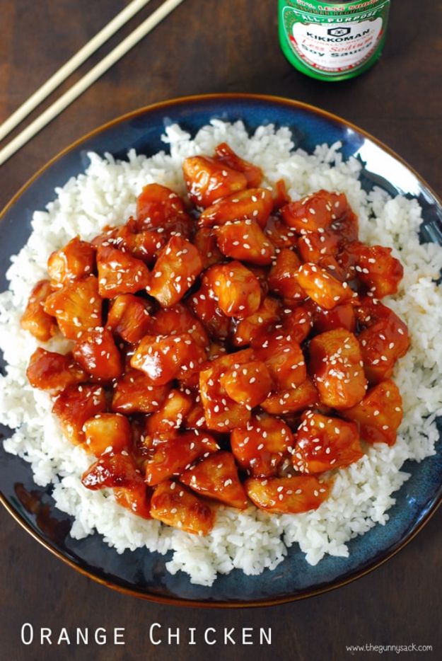  Easy Dinner Recipes - Orange Chicken 30 Minute Skillet - Quick and Simple Dinner Recipe Ideas for Weeknight and Last Minute Supper - Chicken, Ground Beef, Fish, Pasta, Healthy Salads, Low Fat and Vegetarian Dishes #easyrecipes #dinnerideas #recipes