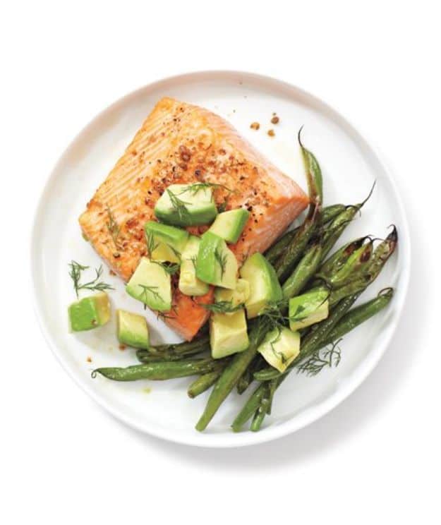 Avocado Recipes - Salmon, Green Beans, and Avocado- Easy Recipe Ideas for Avocados - Quick Avocado Toast, Eggs, Keto Guacamole, Dips, Salads, Healthy Lunches, Breakfast, Dessert and Dinners - Party Foods, Soups, Low Carb Salad Dressings and Smoothie #avocado #recipes