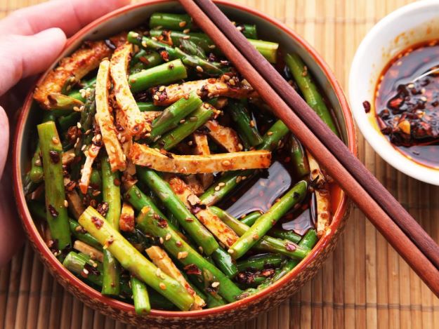 Asparagus Recipes - Sichuan-Style Asparagus and Tofu Salad - DIY Asparagus Recipe Ideas for Homemade Soups, Sides and Salads - Easy Tutorials for Roasted, Sauteed, Steamed, Baked, Grilled and Pureed Asparagus - Party Foods, Quick Dinners, Dishes With Cheese, Vegetarian and Vegan Options - Healthy Recipes With Step by Step Instructions 