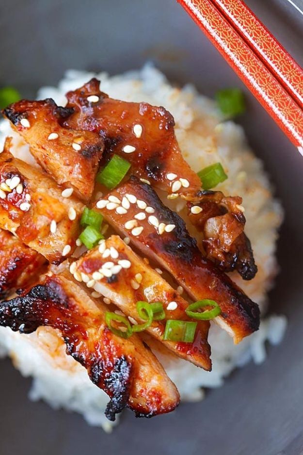  Easy Dinner Recipes - Spicy Korean Chicken - Quick and Simple Dinner Recipe Ideas for Weeknight and Last Minute Supper - Chicken, Ground Beef, Fish, Pasta, Healthy Salads, Low Fat and Vegetarian Dishes #easyrecipes #dinnerideas #recipes