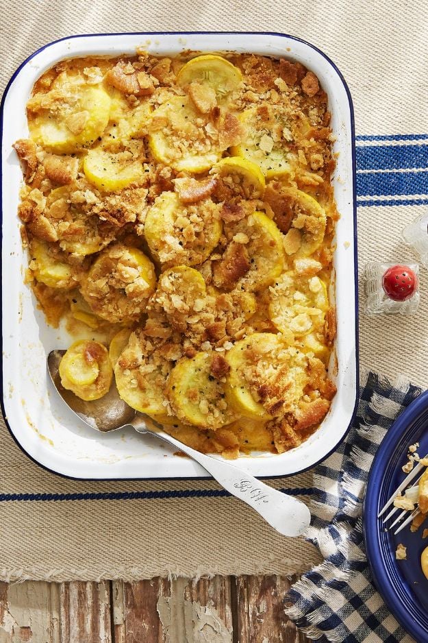 Best Casserole Recipes - Squash Casserole - Healthy One Pan Meals Made With Chicken, Hamburger, Potato, Pasta Noodles and Vegetable - Quick Casseroles Kids Like - Breakfast, Lunch and Dinner Options - Mexican, Italian and Homestyle Favorites - Party Foods for A Crowd and Potluck Dishes #recipes #casseroles