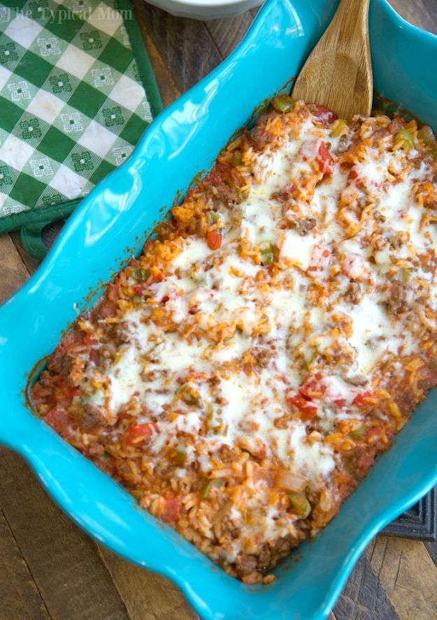 Best Casserole Recipes - Stuffed Pepper Casserole - Healthy One Pan Meals Made With Chicken, Hamburger, Potato, Pasta Noodles and Vegetable - Quick Casseroles Kids Like - Breakfast, Lunch and Dinner Options - Mexican, Italian and Homestyle Favorites - Party Foods for A Crowd and Potluck Dishes #recipes #casseroles