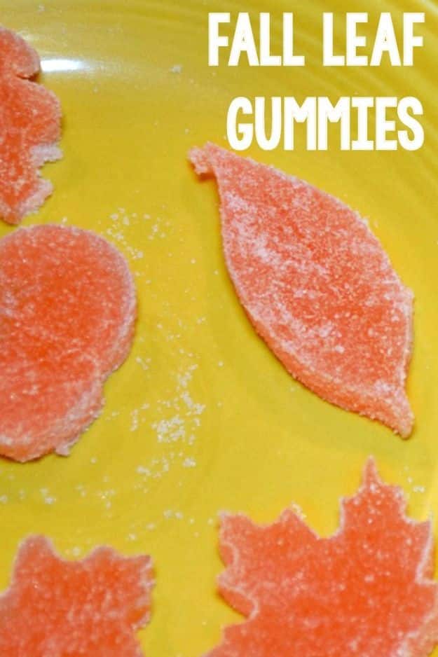Fun Fall Crafts for Kids - Sugar Gummy Fall Leaves - Cool Crafts Ideas for Kids to Make With Paper, Glue, Leaves, Corn Husk, Pumpkin and Glitter - Halloween and Thanksgiving - Children Love Making Art, Paintings, Cards and Fall Decor - Placemats, Place Cards, Wall Art , Party Food and Decorations for Toddlers, Boys and Girls #fallcrafts #kidscrafts #kids