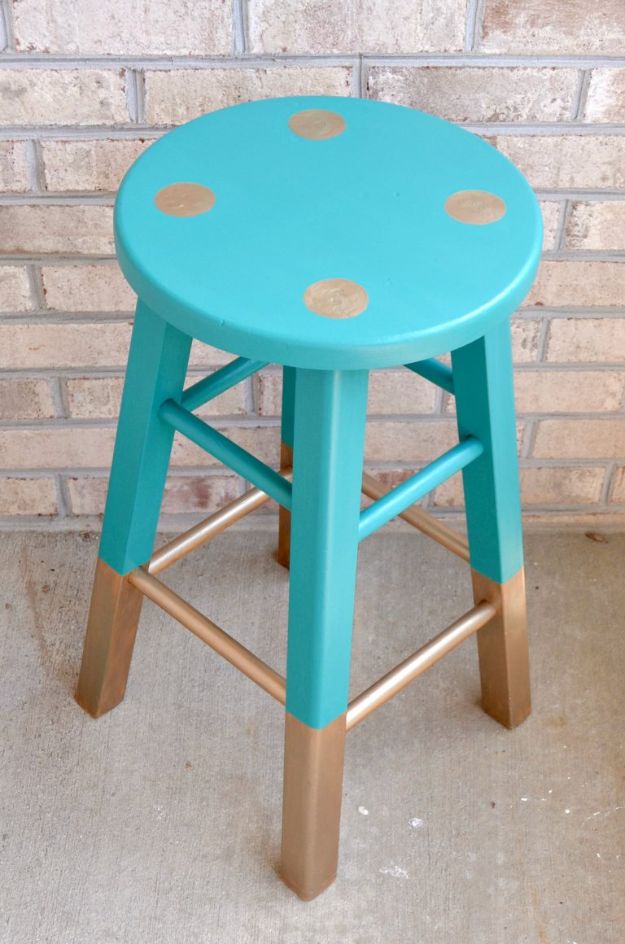 Thrift Store DIY Makeovers - Thrift Store Painted Stool - Decor and Furniture With Upcycling Projects and Tutorials - Room Decor Ideas on A Budget - Crafts and Decor to Make and Sell - Before and After Photos - Farmhouse, Outdoor, Bedroom, Kitchen, Living Room and Dining Room Furniture http://diyjoy.com/thrift-store-makeovers