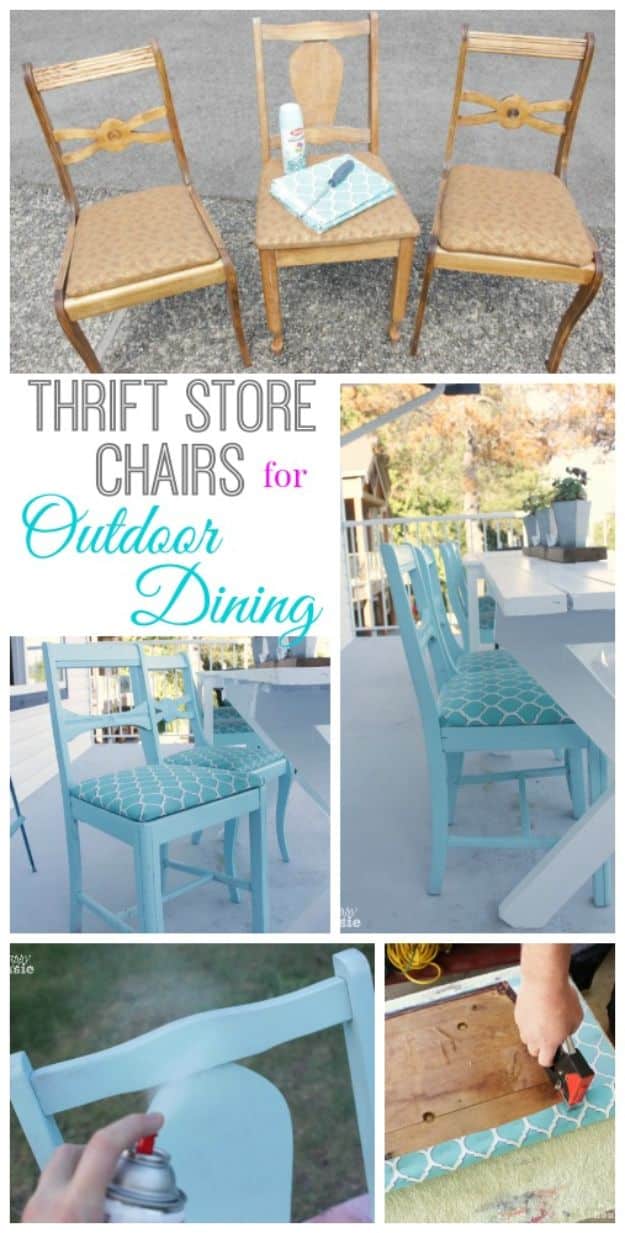 Thrift Store DIY Makeovers - Turn Thrift Store Finds into an Outdoor Dining Set - Decor and Furniture With Upcycling Projects and Tutorials - Room Decor Ideas on A Budget - Crafts and Decor to Make and Sell - Before and After Photos - Farmhouse, Outdoor, Bedroom, Kitchen, Living Room and Dining Room Furniture http://diyjoy.com/thrift-store-makeovers