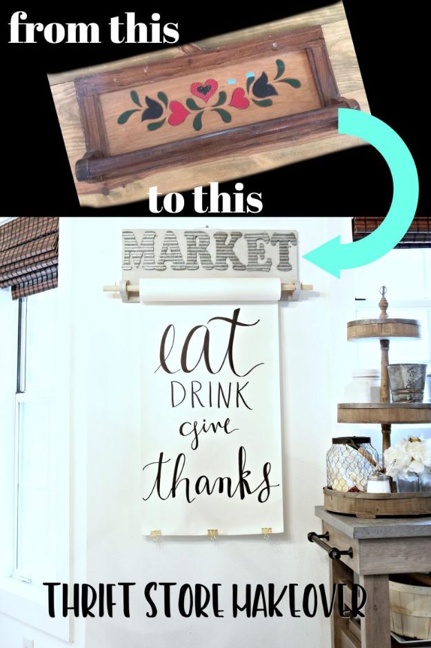 Thrift Store DIY Makeovers - Wall Mounted Paper Holder - Decor and Furniture With Upcycling Projects and Tutorials - Room Decor Ideas on A Budget - Crafts and Decor to Make and Sell - Before and After Photos - Farmhouse, Outdoor, Bedroom, Kitchen, Living Room and Dining Room Furniture http://diyjoy.com/thrift-store-makeovers