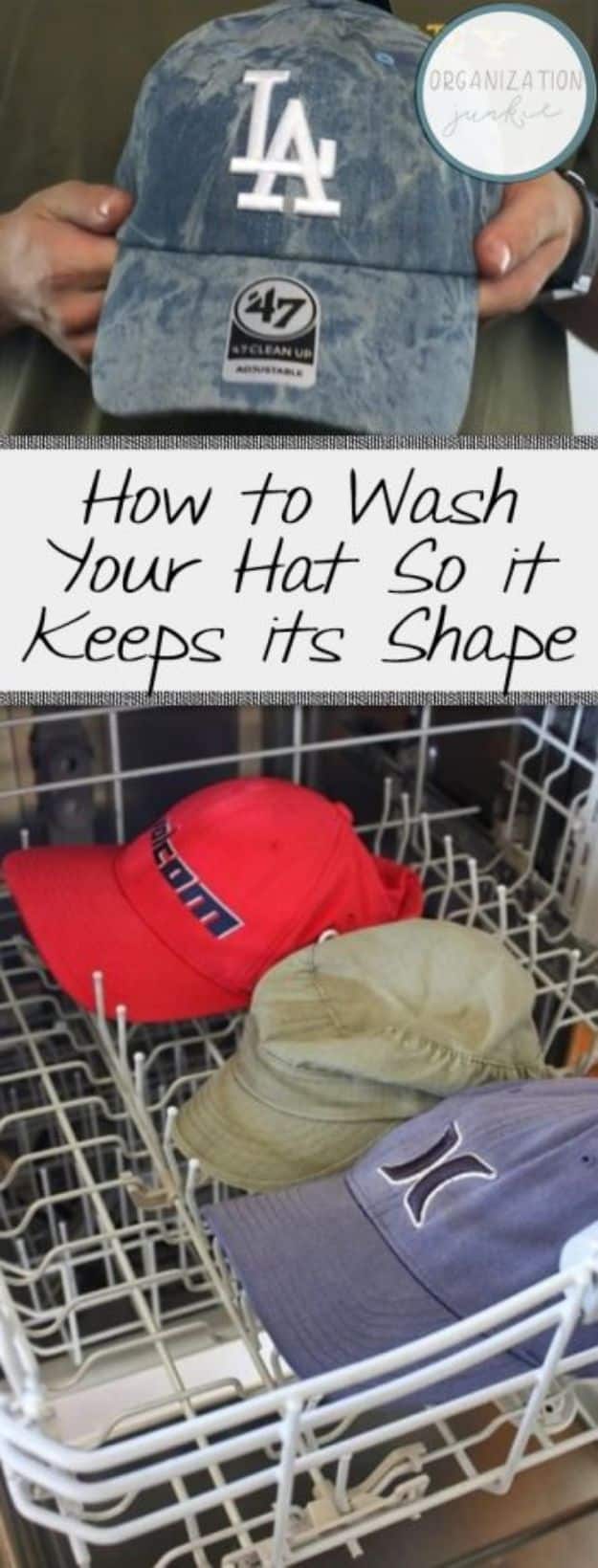 Laundry Hacks - Wash Your Hat So it Keeps its Shape - Cool Tips for Busy Moms and Laundry Lifehacks - Laundry Room Organizing Ideas, Storage and Makeover - Folding, Drying, Cleaning and Stain Removal Tips for Clothes - How to Remove Stains, Paint, Ink and Smells - Whitening Tricks and Solutions - DIY Products and Recipes for Clothing Soaps 